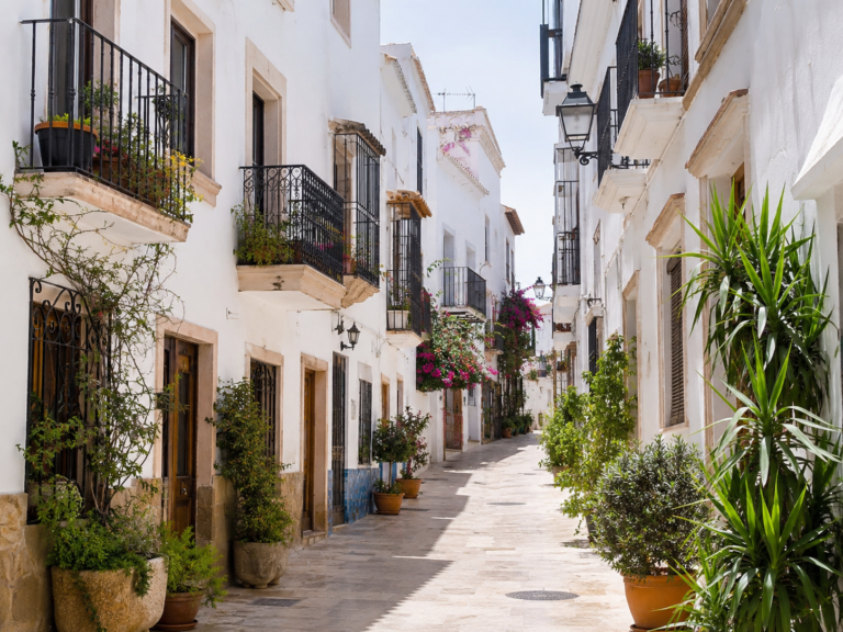 Calpe old town streets and local Mediterranean character