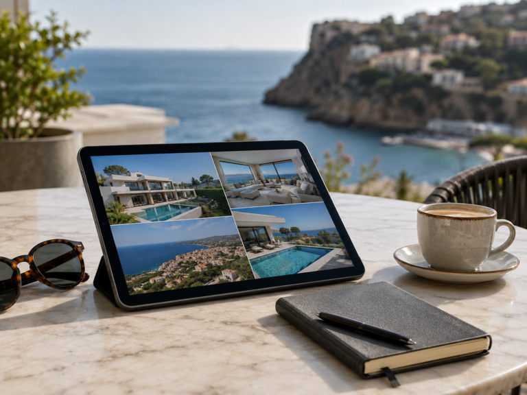Costa Blanca property search planning on a Mediterranean terrace