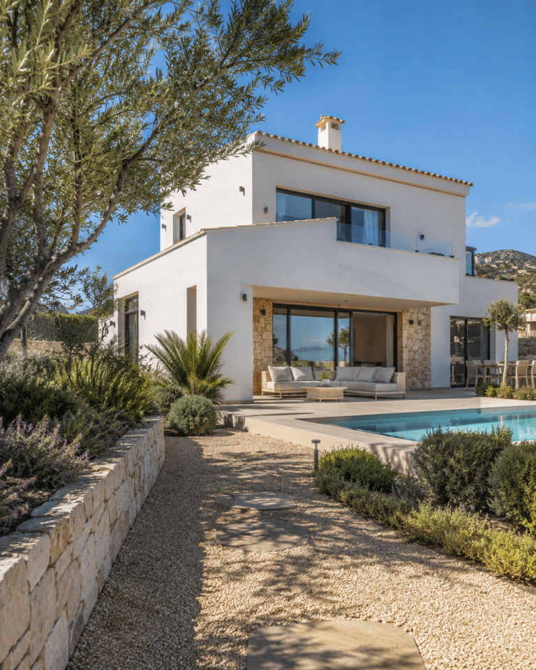 Modern Mediterranean property prepared for international buyer visibility