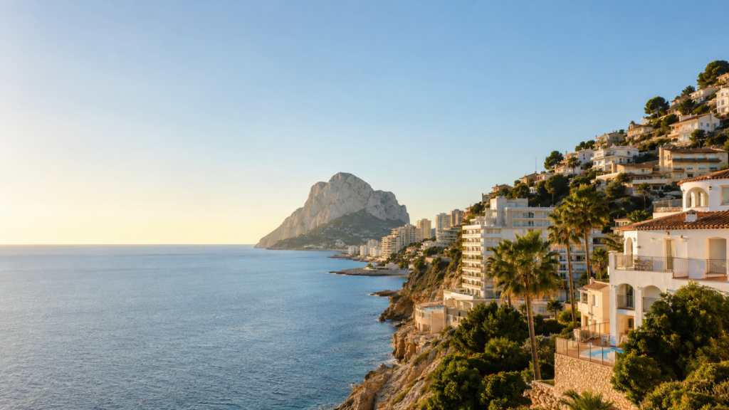 Property for sale in Calpe Costa Blanca with sea views and Peñón de Ifach