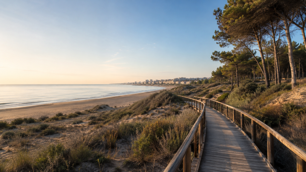 Property for sale in Guardamar del Segura near dunes, sandy beach and coastal homes